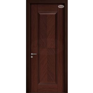 درب ملامینه جناقی تک قاب طرح چوب تیره