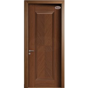 درب ملامینه جناقی تک قاب طرح چوب روشن